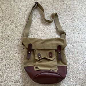 Jamie Young leather and canvas bucket bag